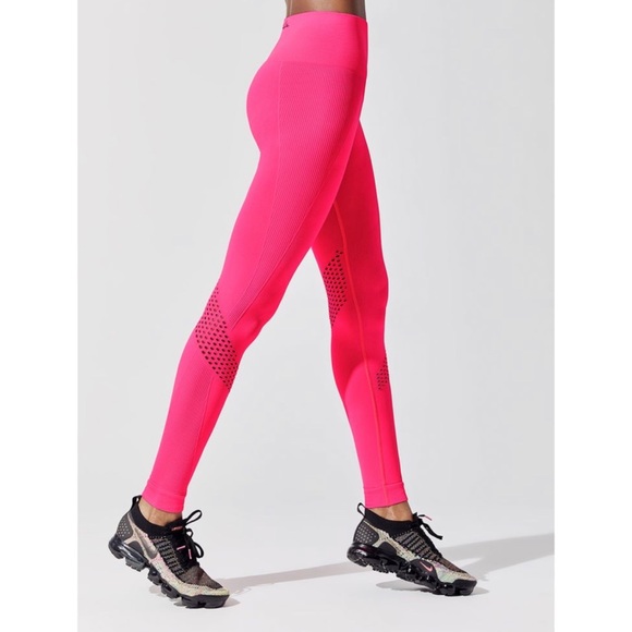 Alala Barre Seamless High Rise Leggings in Neon Pink